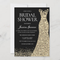 Black Golden Dress Gown Brautparty