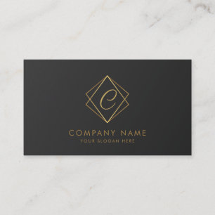 Black Golden Elegante Business Card Visitenkarte