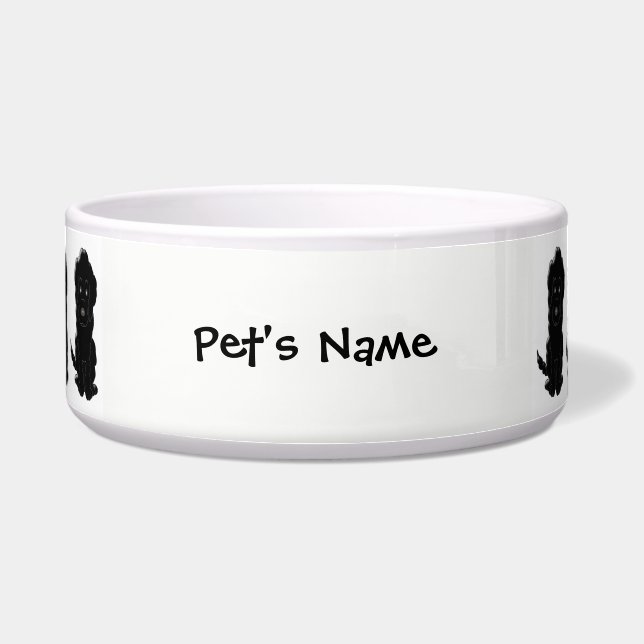 Black Goldendoodle Dog Design Napf (Vorderseite)