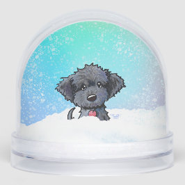 Black Goldendoodle Puppy Schneekugeln