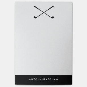 Black Golf Clubs Post-it Klebezettel