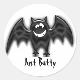 Black Goofy Bat, einfach Batty Aufkleber