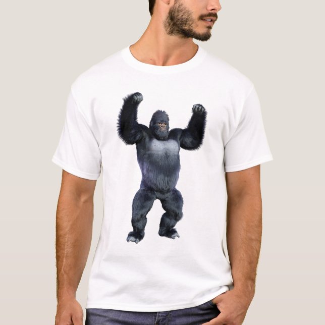Black Gorilla Ape T-Shirt (Vorderseite)