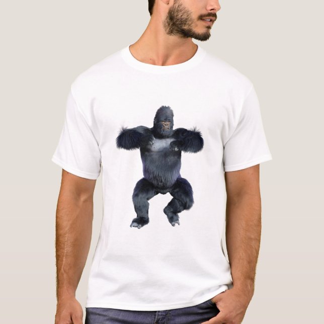 Black Gorilla Ape T-Shirt (Vorderseite)