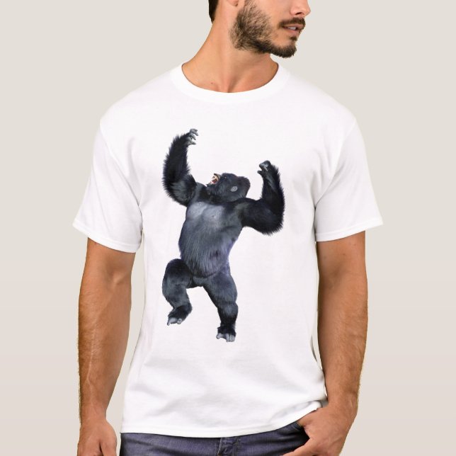 Black Gorilla Ape T-Shirt (Vorderseite)