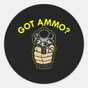 Black Got Ammo Pistol Runder Aufkleber