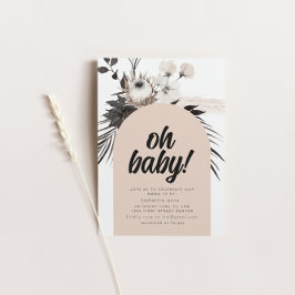 Black Goth Boho Baby Dusche Party Einladung