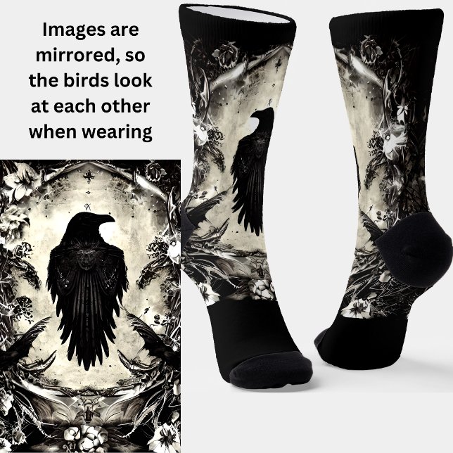 Black Goth mit Crow Raven Socken (Von Creator hochgeladen)