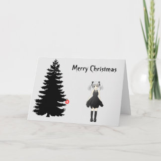 Black Gothic Christmas Card Feiertagskarte