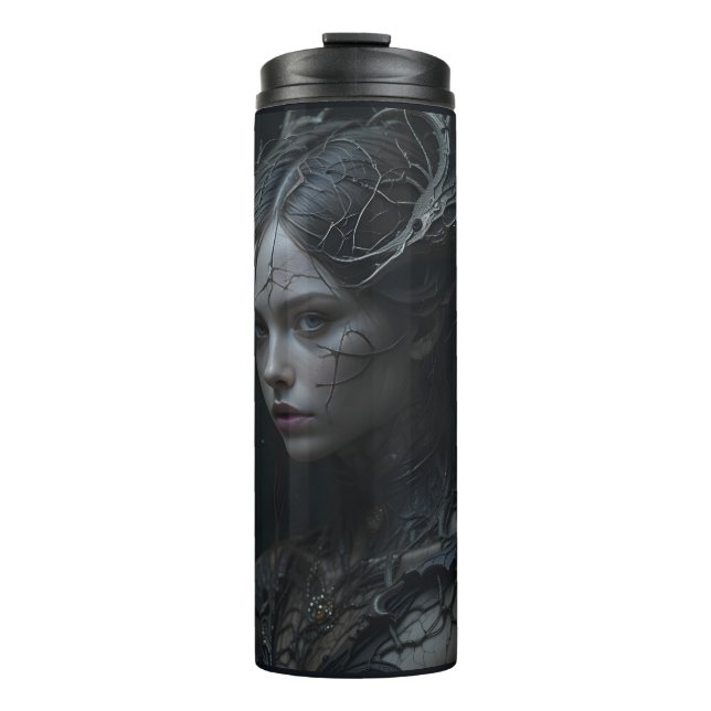 Black Gothic Girl Thermosbecher (Vorderseite)