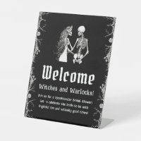 Black Gothic Halloween Brautparty Begrüßungszeiche