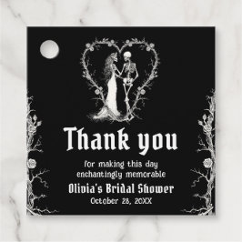 Black Gothic Halloween Skeleton-Brautparty Geschenkanhänger