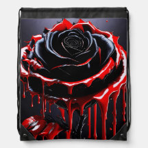 Black Gothic Rose Tasche