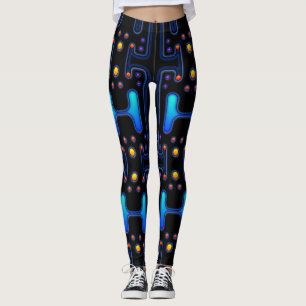 Black Gothic Space Girl Mechanischer Android-Robot Leggings