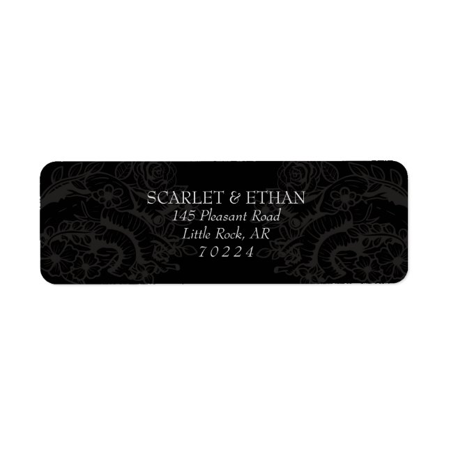 Black Gothic Two Hearts Bloral Hallowedding (Vorne)