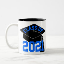 Black Grad Cap Blue Class 2024
