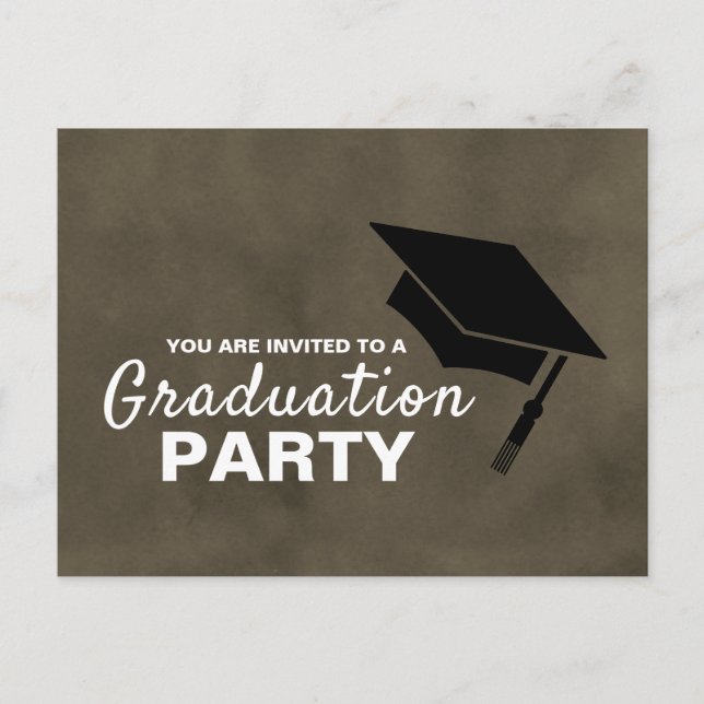 Black Grad Cap, Einladung zur Graduationspartei (Vorderseite)
