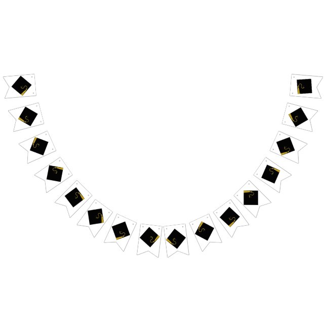 Black Graduation Caps Wimpelkette (Alle)