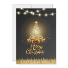 Black Graident Christmas Card