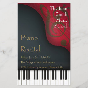 Black Grand Piano Erwägungsgrund Plakat & Konzert 
