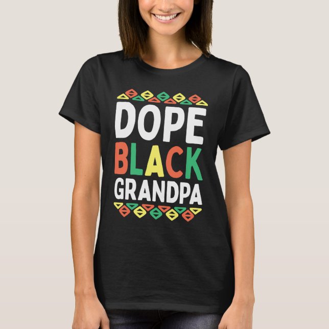 Black Grandpa African American Black History Month T-Shirt (Vorderseite)