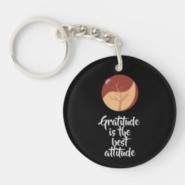 Black Gratitude Acrylic Keychain Schlüsselanhänger