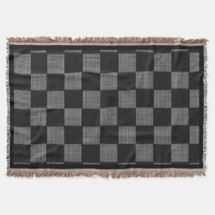 Black Grau White Buffalo Karo Style Chain Mail Decke