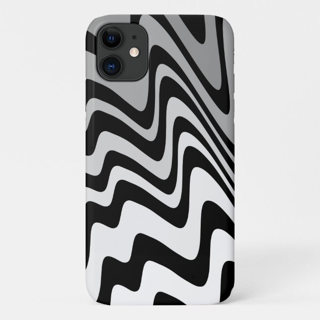 Black, gray and white zigzag Case-Mate iPhone hülle (Rückseite)