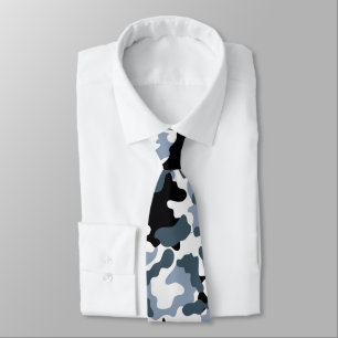 Black Gray Camouflage Neck Tie Krawatte