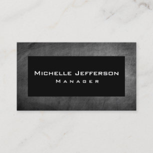 Black Gray Chalkboard Manager Business Card Visitenkarte