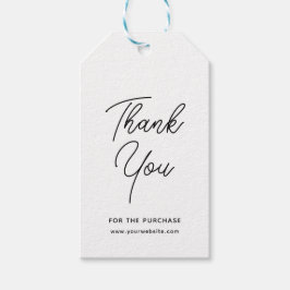 Black Gray Elegant Business Vielen Dank, dass Sie Geschenkanhänger