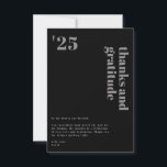 Black Gray Formal Modern Bold Typografy Grad Dankeskarte<br><div class="desc">Black Gray Formal Modern Bold Typografie Grad Dankeschön Karte.</div>