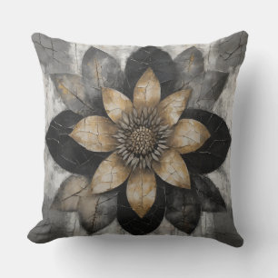 Black Gray Gold Bauernhof Kissen