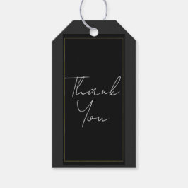 Black Gray Gold Moderne Highlights Geschenkanhänger