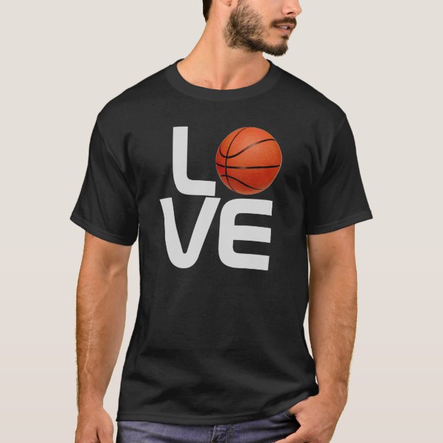 Black Gray Liebe Basketball Game Sport TShirt (Vorderseite)
