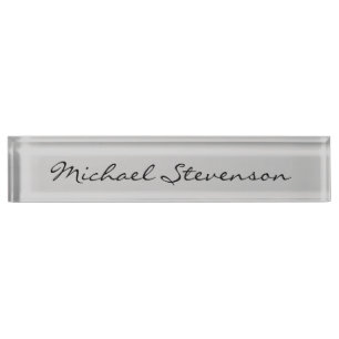 Black Gray Modern Business Desk Name Plate Namensplakette
