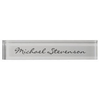 Black Gray Modern Business Desk Name Plate Namensplakette