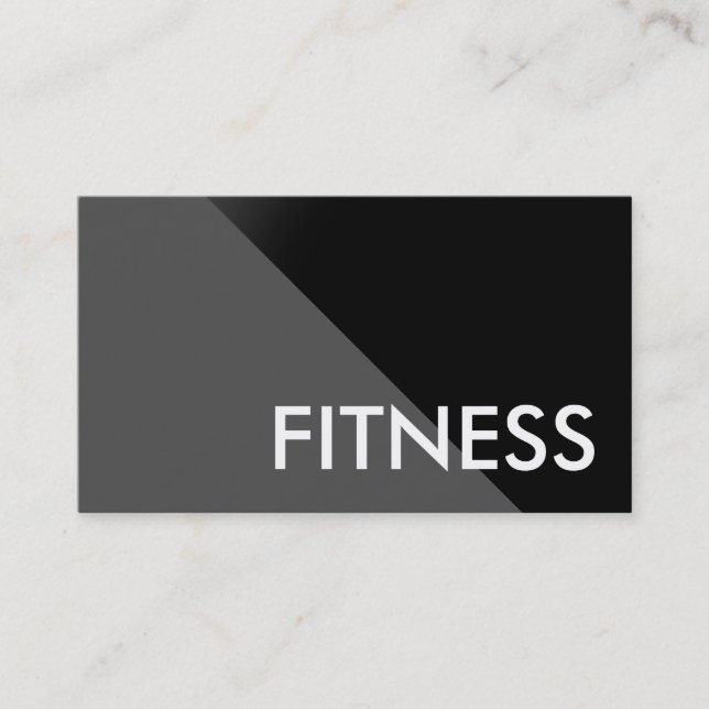Black Gray Moderne Beruflich Sport Business Card Visitenkarte (Vorderseite)