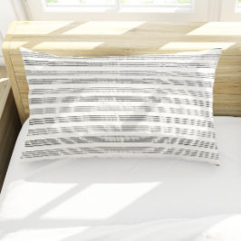 Black Gray Moderner Minimalistisch Stripe Boho Kissenbezug