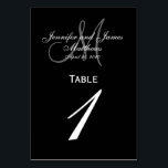 Black Gray Monogram Wedding Tischnummer Card<br><div class="desc">Schwarz-Weiß-Tischnummer-Karten mit individuellem Tray-Monogramm. Design von Elke Clarke ©2008. Passen Sie Ihre Braut- und Bräuchernamen, den Nachnamen, das Mono-Anfangs- und das Hochzeitsdatum an. Bestellen Sie eine pro Tisch mit jeder Tischnummer, erhalten Sie aber trotzdem den Massen-Rabatt für die bestellte Gesamtanzahl. Weitere Farben verfügbar</div>