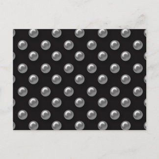 Black Gray Pearls Postkarte
