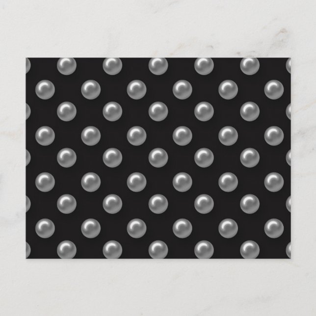 Black Gray Pearls Postkarte (Vorderseite)