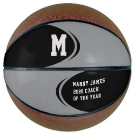 Black Gray Personalisiert Basketball