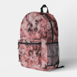Black Gray Pink White Modern Geometric Abstract Bedruckter Rucksack