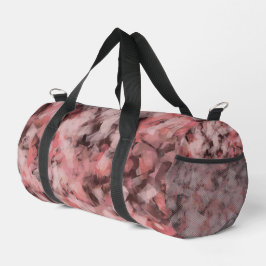 Black Gray Pink White Modern Geometric Abstract Duffle Bag