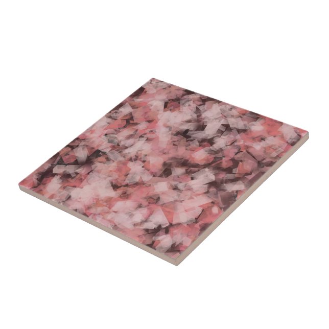 Black Gray Pink White Modern Geometric Abstract  Fliese (Seite)