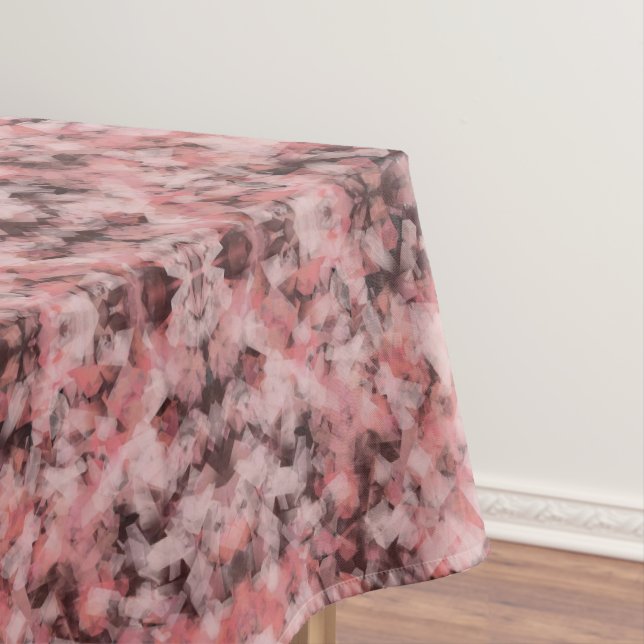 Black Gray Pink White Modern Geometric Abstract Tischdecke (Beispiel)