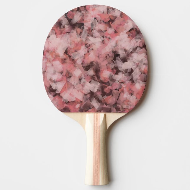 Black Gray Pink White Modern Geometric Abstract Tischtennis Schläger (Vorderseite)