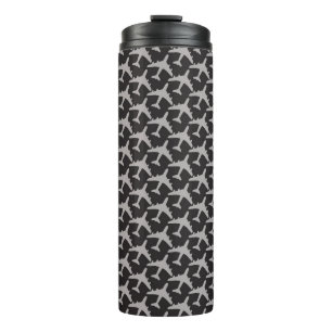 Black Gray Plane Airplanes Pilot Plane Aviation Thermosbecher