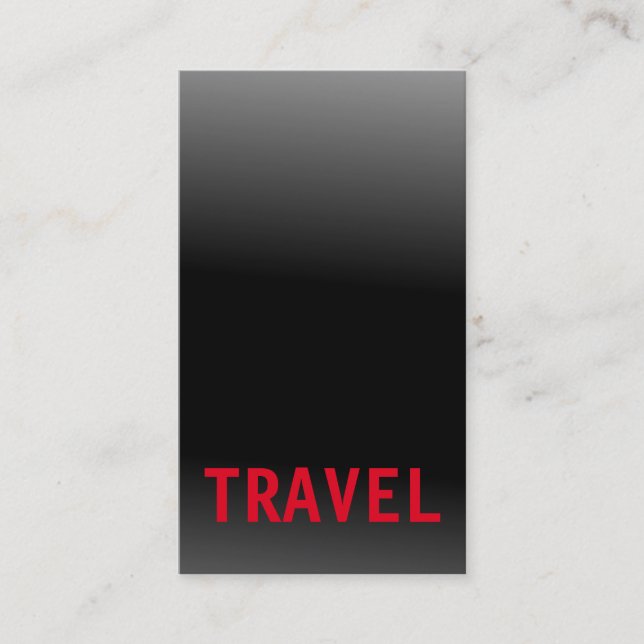 Black Gray Red Travel Agent Beruflich Visitenkarte (Vorderseite)